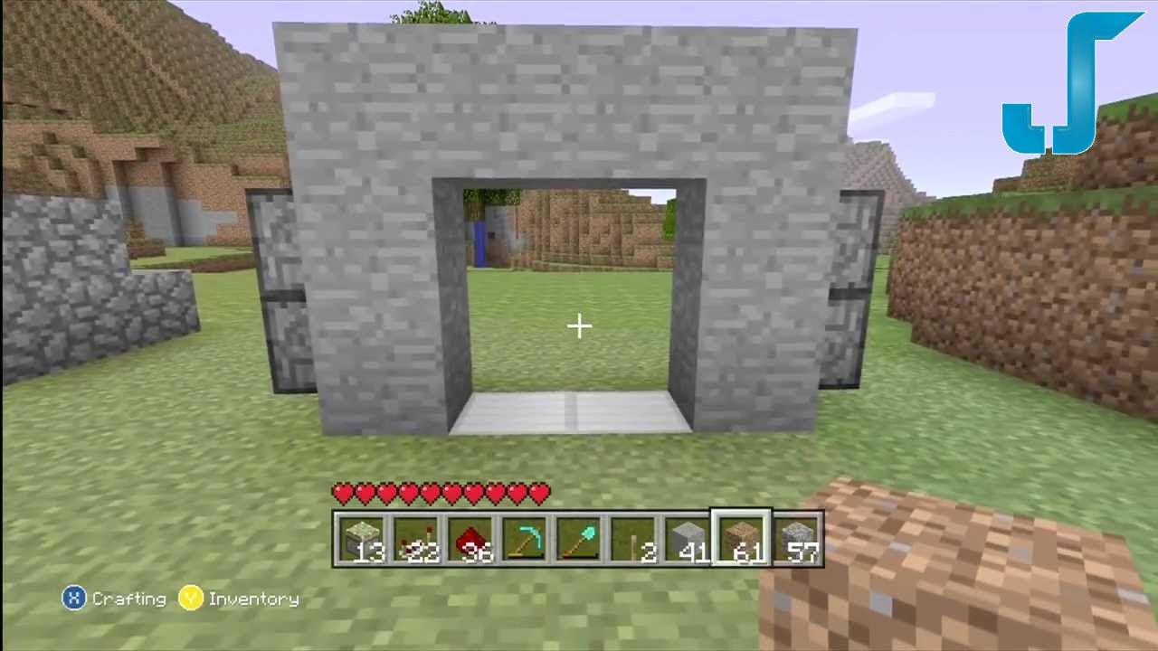 minecraft xbox: 2x2 secret piston door [tutorial] w/levers - youtube