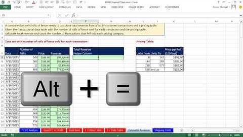 Basic Excel Business Analytics #08: Total Revenue Calculation: VLOOKUP or LOOKUP/SUMPRODUCT?