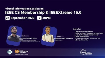 Virtual Information Session on IEEE CS Membership & IEEEXtreme 16.0