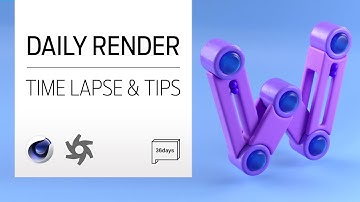 C4D - Daily Render Time Lapse AND TIPS (W - 36 Days of Type) #stayhome and learn #withme