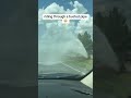 riding through a busted pipe 😳