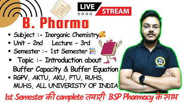 Buffers (completed) || Buffer Equation || Buffer Isotonic solutions || Part 2 Unit 2 || pic 1st sem