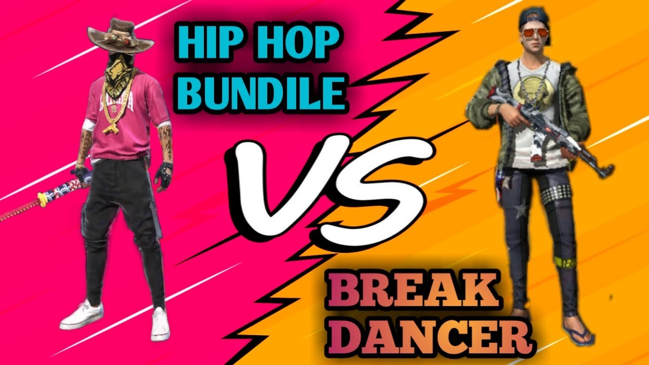 Free Fire Break Dancer Bundle vs  Hip Hop Bundle | Custom live game play | free fire live