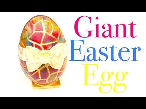 how to make GIANT EASTER EGG filled with M&M&rsquo;s!