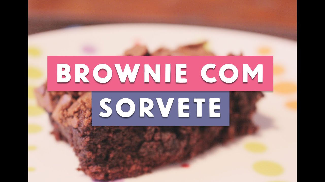 RECEITA BROWNIE COM SORVETE DE MANJERICÃO E ERVA DOCE