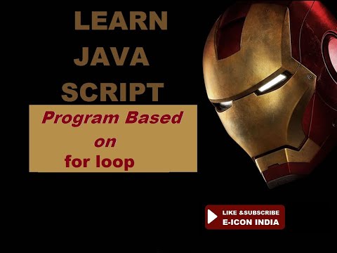 Easy way to start with for loop in Java Script by sunil sir
