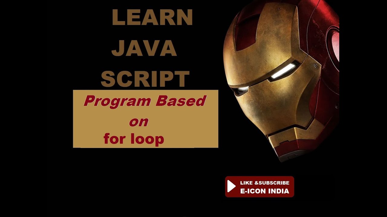 Easy way to start with for loop in Java Script by sunil sir - YouTube