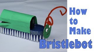 How to make a big BristleBot with cloth washing brush