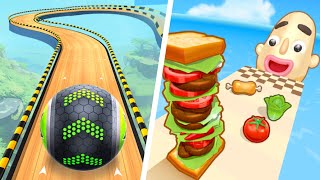 Going Balls | Sandwich Runner - All Level Gameplay - iOS, Android Gameplay