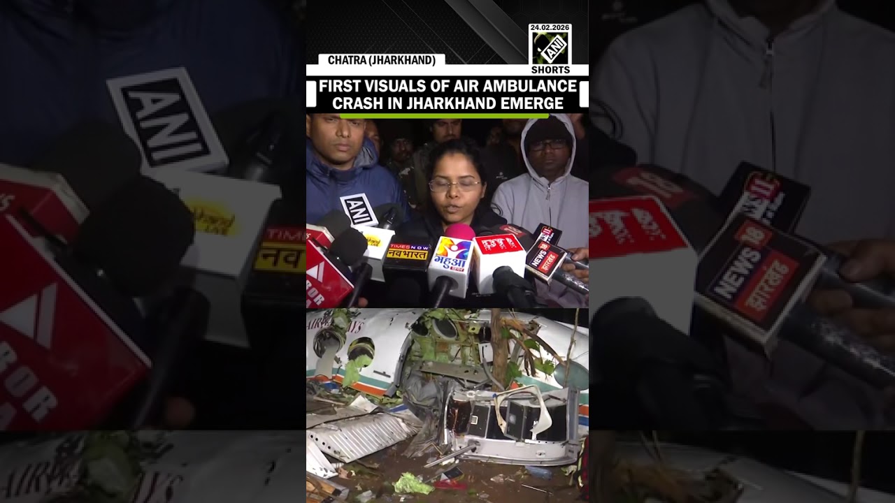 Latest visuals of air ambulance crash in Jharkhand emerge, carrying 7 people onboard