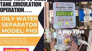 Oily water separator Bilge tank to Bilge tank circulation operation
