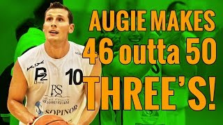 Augie Johnston Makes 46 Out Of 50 Threes Straight Basketball Shots