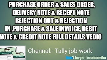How to Create Purchase order, sales order, Delivery Note, Recept Note, Rejection Out, Rejection in