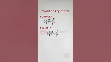 Exponent Rule: Power of a Quotient #maths #shorts