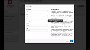 Allowing basic network access to an instance running on OpenStack