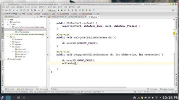 155 Android Studio SQLite OnCreate OnUpgrade Constructor