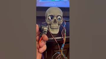 Halloween skull thumb stick controlled eyes