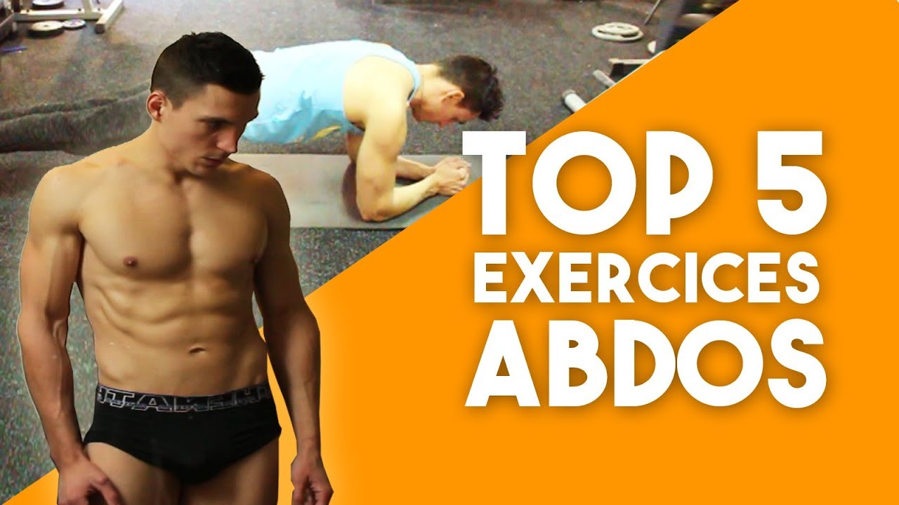 Top 5 des exercices pour les abdominaux (d\u00e9butant) - YouTube