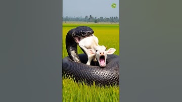anaconda snake 🐍 attack on a little calf saved by mother #humanity #cow #cowvideos #animals