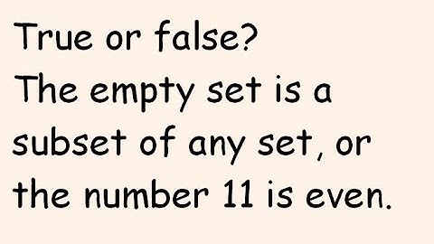 True or False Statement with And or Or - Example