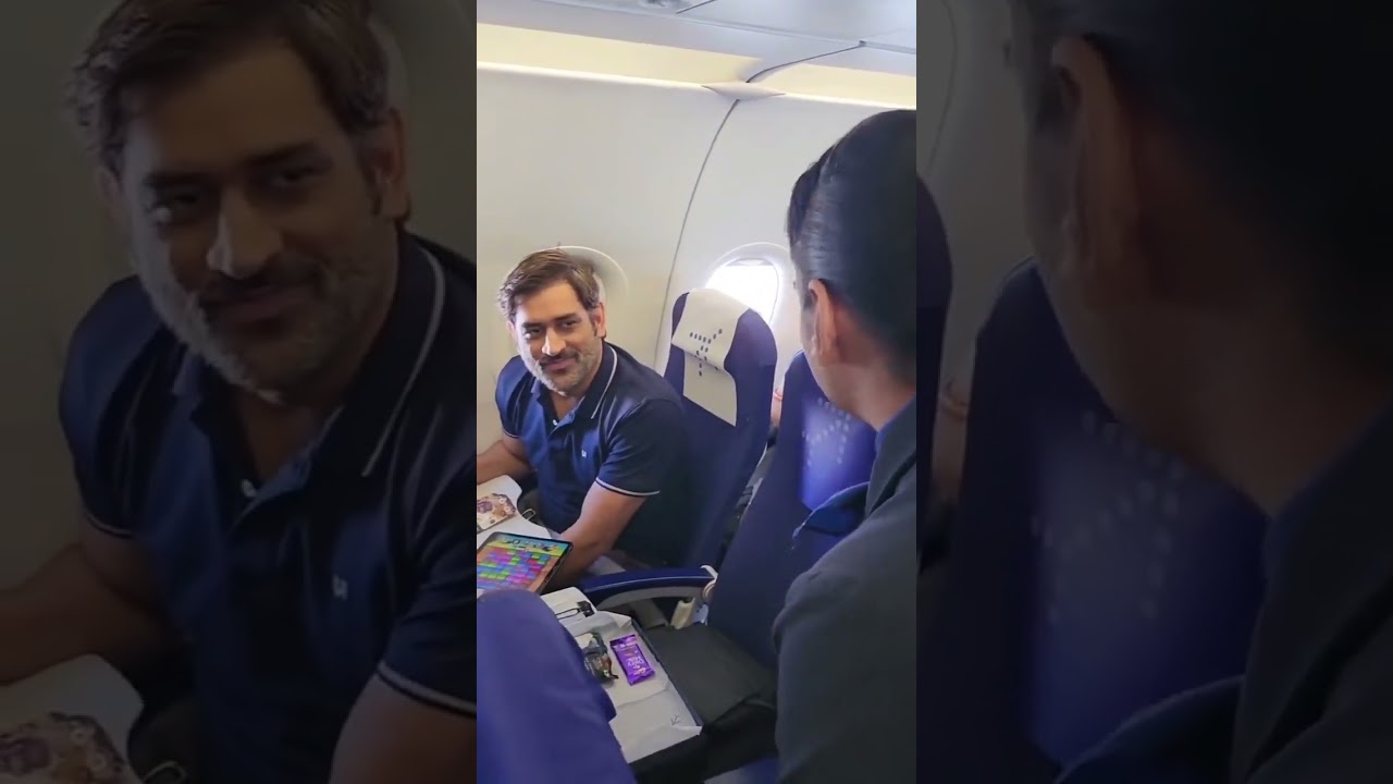 MS Dhoni trends on social media after video of air hostess offering him chocolates goes viral