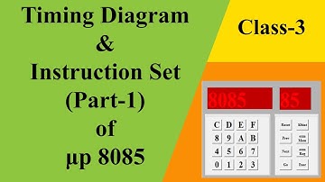 Timing Diagram of μP Intel 8085 & Instruction Set Part-1 (Electronics & Computer Science) [Class-3]