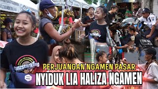 Lia Nurhaliza ft team ngamen dipasar‼️endingnya dapat banyak saweran‼️,seru banget paling heboh