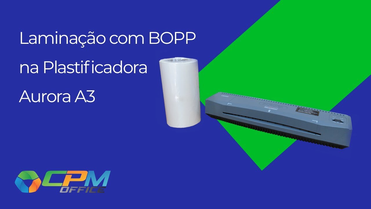 Capa do vídeo Laminação com BOPP na Plastificadora Aurora A3