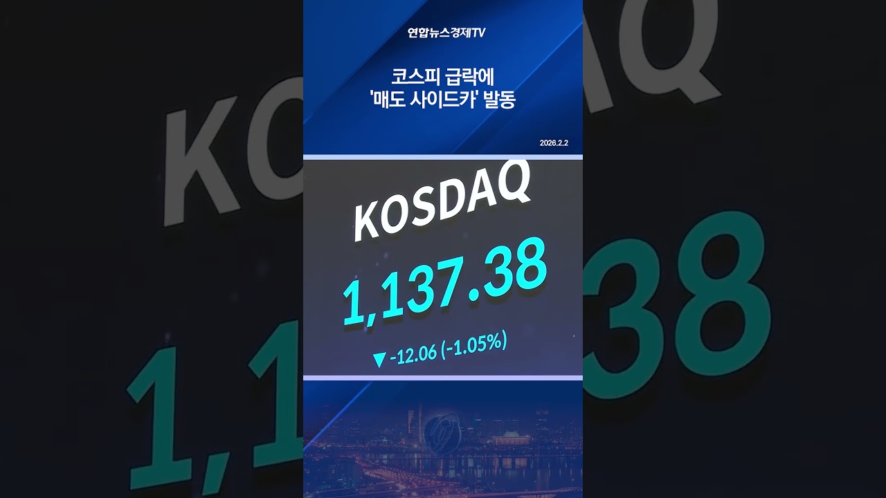 코스피 급락에 '매도 사이드카' 발동