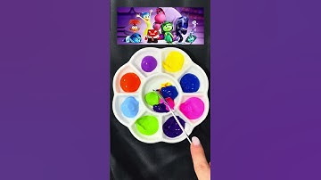 Guess the mixed colors of Inside out 2 #insideout2 #insideout #colormixing #satisfying #asmr