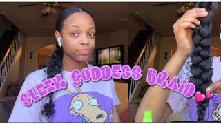 SLEEK GODDESS BRAID PONYTAIL || BACK TO SCHOOL HAIRSTYLE