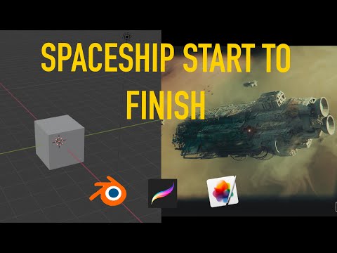Blender Spaceship Timelapse