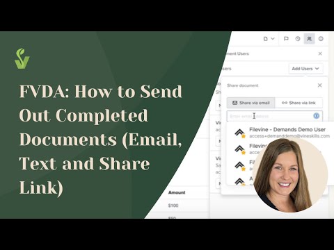 FVDA: How to Send Out Completed Documents (Text, Email and Share Link)