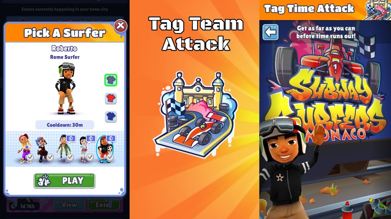 NEW TAG TIME ATTACK IN MONACO SUBWAY SURFERS