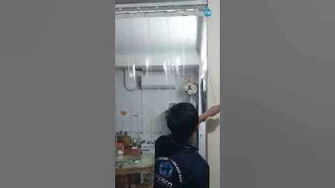 Rèm nhựa PVC xếp gọn ngăn điều hòa nhà ở, lắp đặt trực tiếp tại xưởng HAKA giá tốt