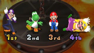 Mario Party 9 Minigames - Yoshi vs Mario  vs Waluigi vs Wario (Master Cpu)