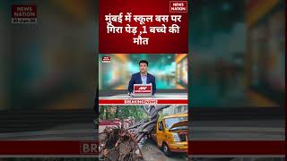 Mumbai Accident: स्कूल बस पर पेड़ गिरने से 1 बच्चे की दर्दनाक मौत | #breakingnews