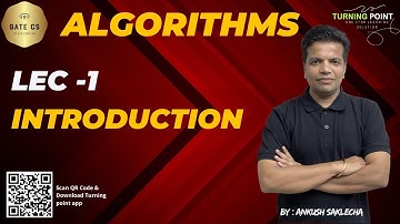 Lec - 1  | Introduction | Algorithms | GATE 2026 | GATE 2027 | Semester Exam | Ankush Saklecha