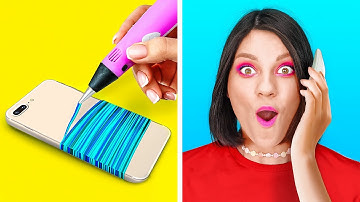 BRILLIANT PHONE IDEAS||Fun DIY Custom Ways And Tricks For Your Phone By 123 GO! GOLD