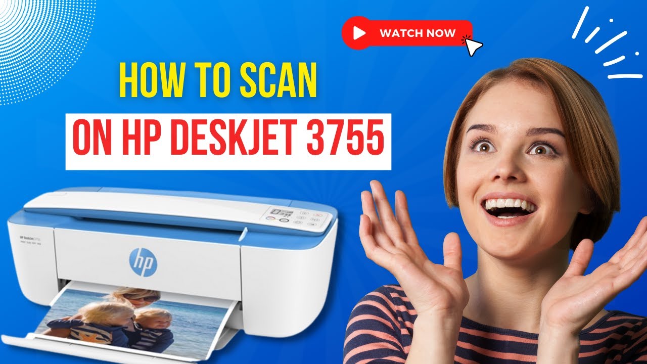 How To Scan On Hp Deskjet 3755 Printer Tales Youtube