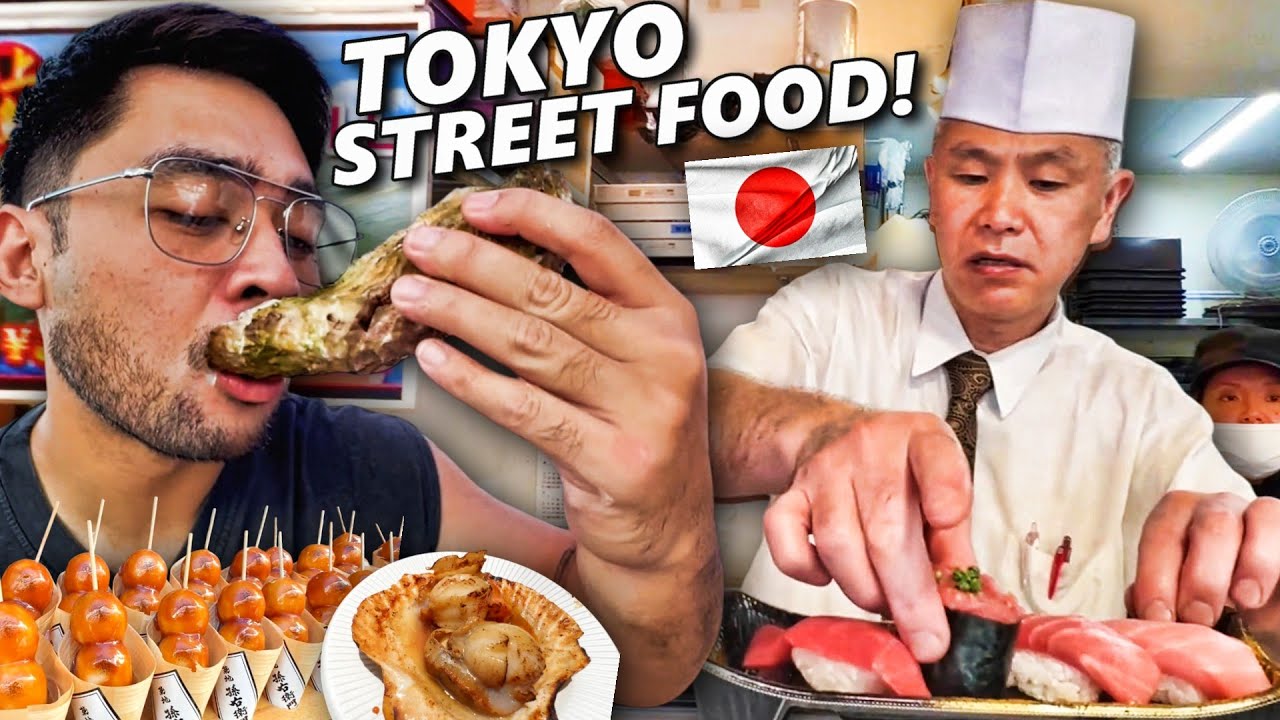 Japanese Street Food Tour in Tokyo! Tsukiji Fish Market Food Crawl🇯🇵