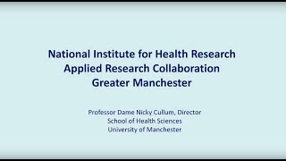 Introduction to the NIHR Applied Research