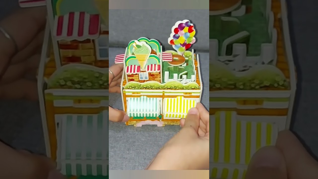 Modern Ice Cream House Paper Jigsaw Puzzle! Easy To Connect No Scissors No Glue! Part 4