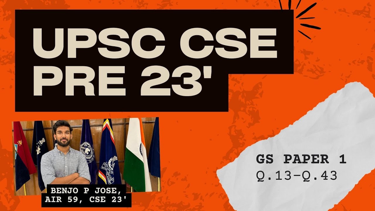 UPSC CSE 2023 Prelims Paper Solving by AIR 59, CSE 2023. Part 2 - YouTube
