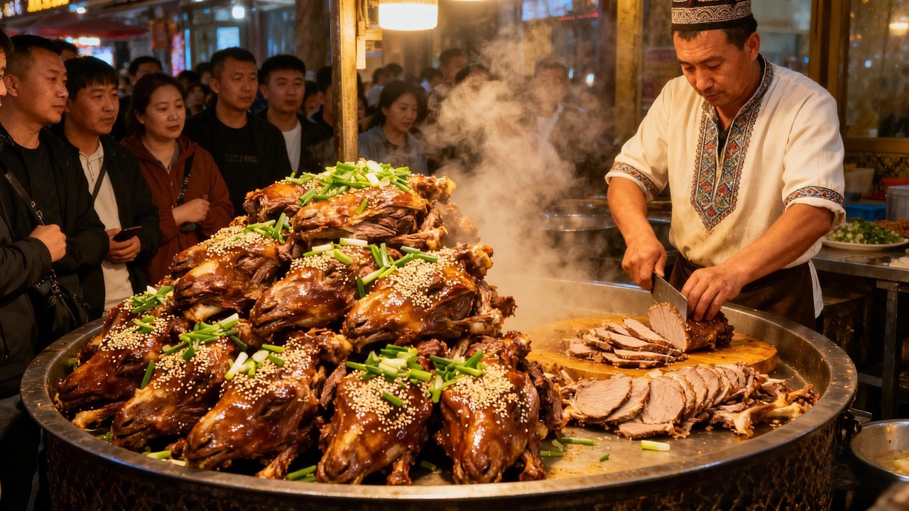 河南大哥带四兄弟创业，超大地锅40只羊一锅煮，不出摊顾客全在家里等！【好食勇哥】