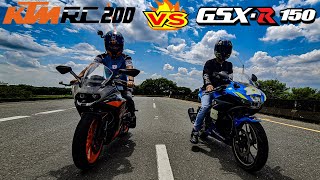 Suzuki GSX-R 150 VS KTM RC200 Drag Race | Top End