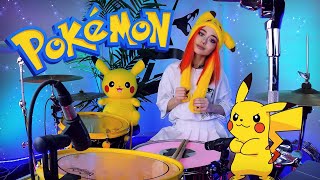 Pokemon theme song | Latest cover on my "Pikachu" drum kit