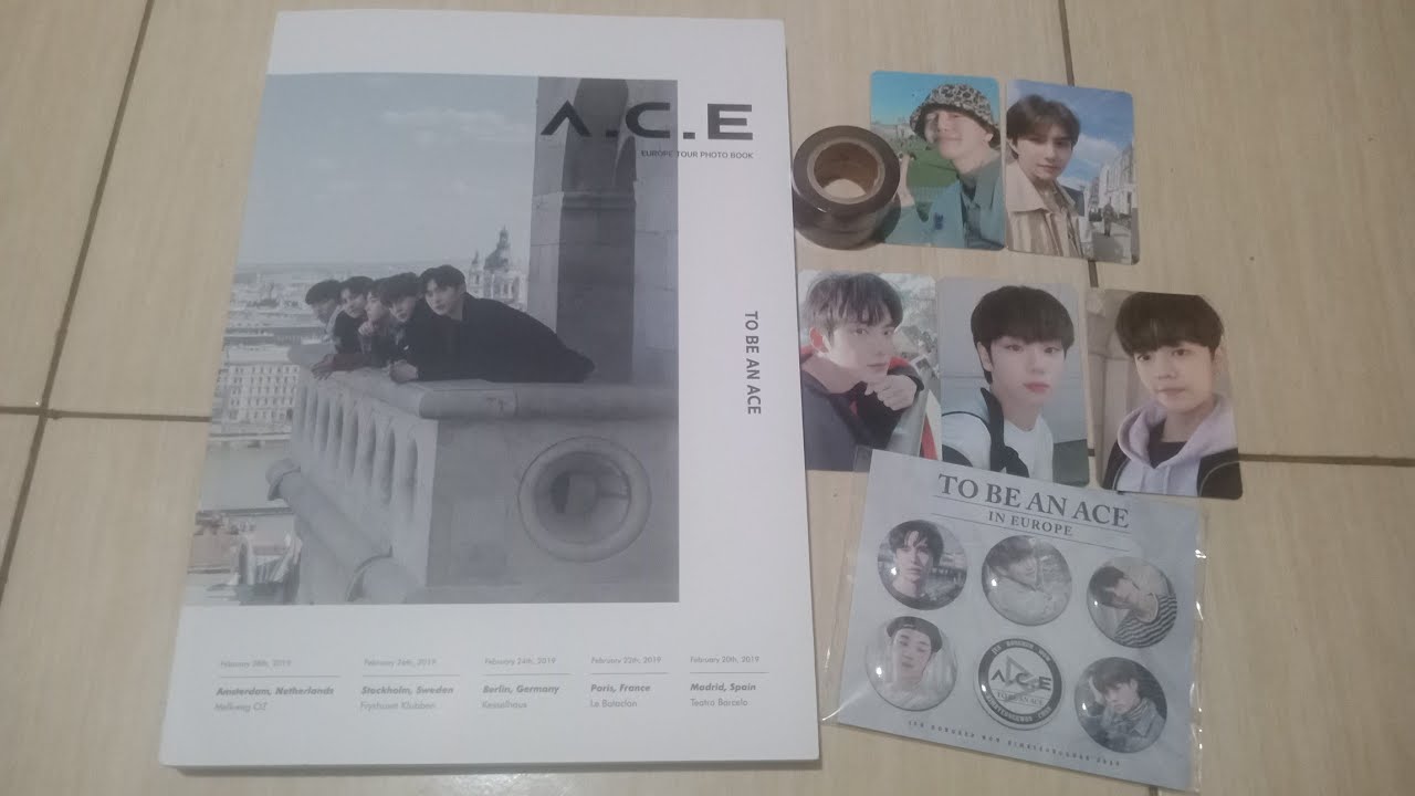 アイドル A.C.E EUROPE TOUR PhotoBook UNBOXING] A.C.E 에이스 Europe Tour 