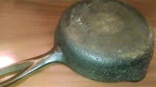How to Restore Very Cruddy Cast Iron Skillet to Usable Condition Without Electrolysis!