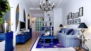 blue living room design decorating ideas